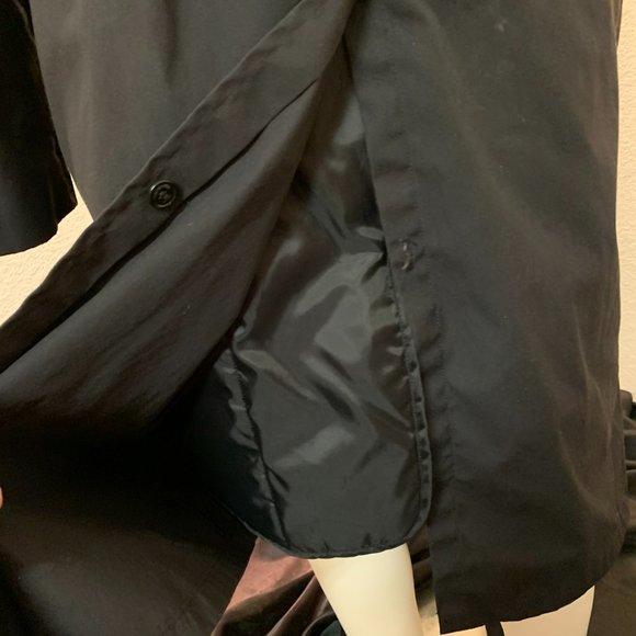 DS CP Garrison Collection men's black trench coat size 40R zip out lining - Picture 8 of 16